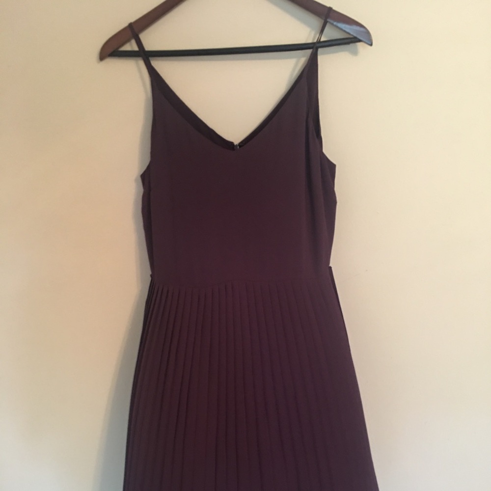 LOFT Purple Dress with Pleats (NWT)